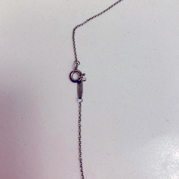 Tiffany & Co Sterling Silver & Rubedo 1837 Bar Pendant 16" Necklace - Picture 5 of 5